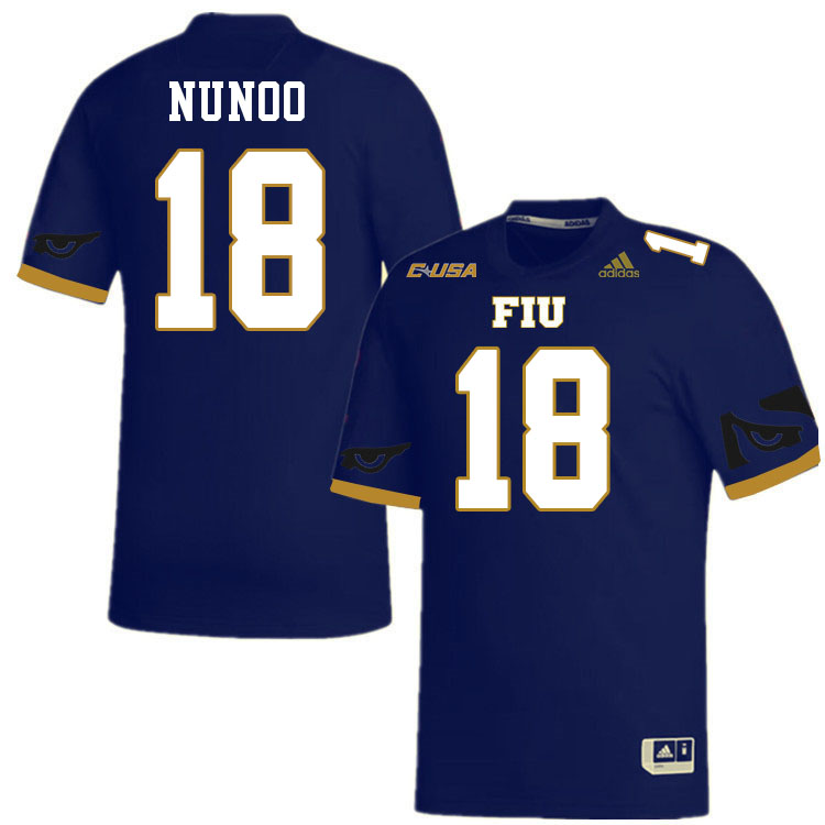 #18 Dwight Nunoo FIU Jersey, Florida International University Panthers Football Jersey-Navy #18 Dwight Nunoo FIU Jersey, Florida International University Panthers Football Jersey-Navy